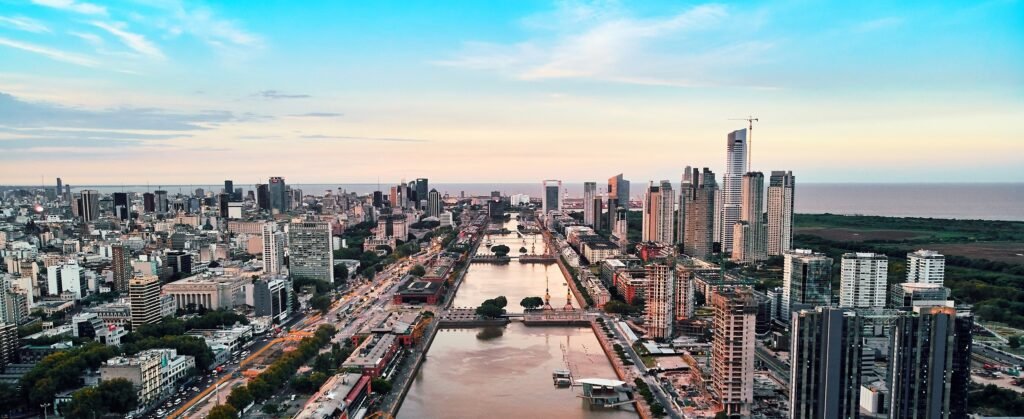 View from Puerto Madero in Buenos Aires, Argentina