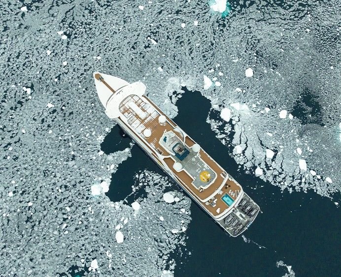 SH Vega sailing through sea ice